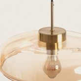 Lampa Wisząca Szklana Miodowa 35cm E27 Abruzzo Artel