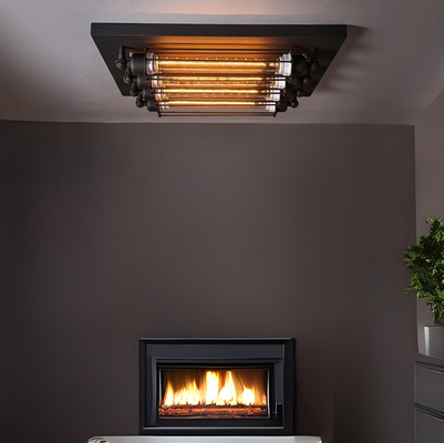 Plafon Abigali Retro 4, czarny 4xE27