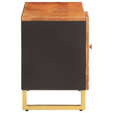 vidaXL Szafka pod TV, brązowo-czarna 80x31,5x46 cm, lite drewno mango