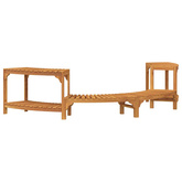 Otoczenie wanny z gorącą wodą półokrągłe 252 x 112 x 55,5 cm