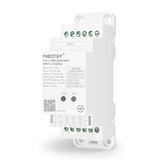MiBoxer TW5 Sterownik LED na szynę DIN WiFi+2,4G MONO/CCT/RGB/RGBW/RGB+CCT