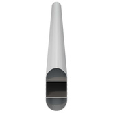 Drążek do szafy 12 pcs Srebrny 372 x 15 x 29 mm Stop Aluminium