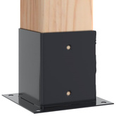 Podstawy słupków kwadratowe 4 szt. Antracyt 101x101 mm
