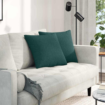 Poduszki na sofę 2 pcs Ciemna zieleń 45 x 45 cm tkanina