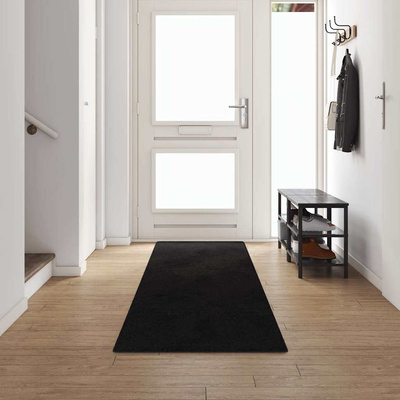 Chodnik dywanowy Czarny 80 x 500 cm 100% Poliester Tuft