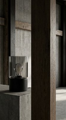 Minimalistyczna lampa stołowa w kolorze czarnym K-6050 z serii DEX