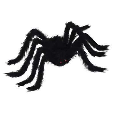 Dekoracja Pająka na Halloween 6 pcs Czarny 75 cm