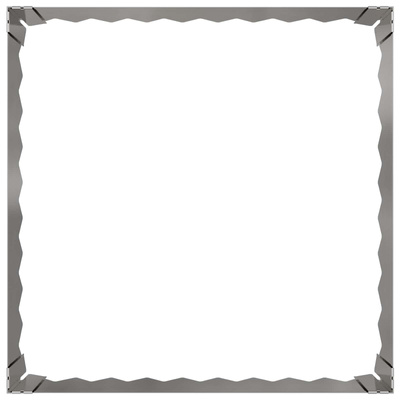 Krawężnik do trawnika 4 szt. 60 x 60 x 20 cm Stal srebrny