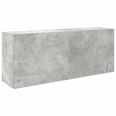 Wisząca szafka łazienkowa, szarość betonu, 100x25x40 cm