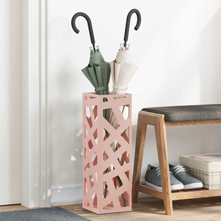 Stojak na Parasol Deszczowy różowy 15,5 x 15,5 x 49 cm Stal