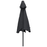 Parasol ogrodowy na metalowym słupku, 300 cm, czarny