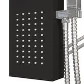 vidaXL Panel prysznicowy, aluminiowy, czarny