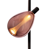 Lampka nocna Denso 26 czarna szklany klosz miedziany do czytania