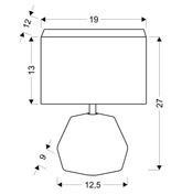 Lampka nocna Animi szara z abażurem 1xE14 lampa stołowa