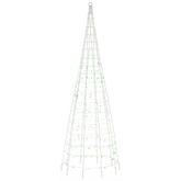 vidaXL Choinka z lampek, na maszt, 550 kolorowych LED, 300 cm
