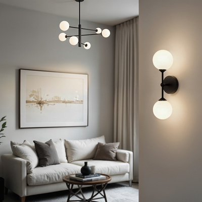 Lampa Dekoracyjna AM201 6xG9 Czarna GARDA
