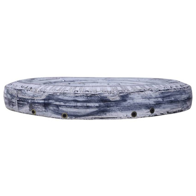 vidaXL Lustro, białe, 50 cm, gumowa opona z odzysku