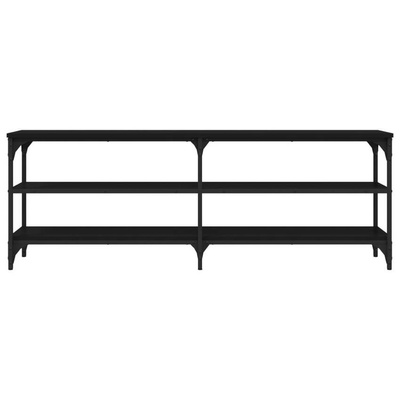 vidaXL Szafka pod TV, czarna, 140x30x50 cm, materiał drewnopochodny