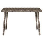 Stolik kawowy ogrodowy prostokątny szary 60x40x37 cm polirattan
