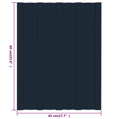 Panel dachowy 36 pcs antracytowy 60 x 45 cm Stal galwanizowana
