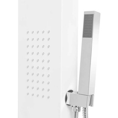 vidaXL Panel prysznicowy, aluminiowy, matowy, biały