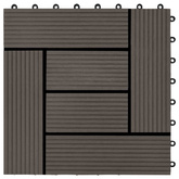 Płytka Tarasowa 11 pcs Ciemny brąz 30 x 30 cm