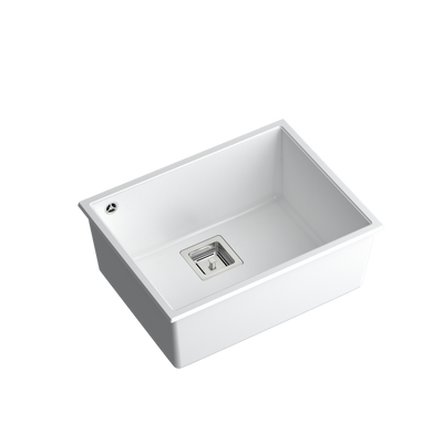 DAVID 50 GraniteQ snow white/elementy stalowe