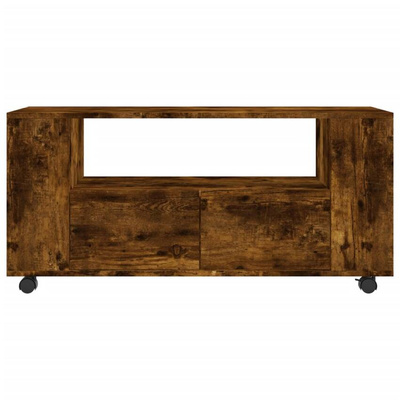 vidaXL Szafka pod TV, przydymiony dąb, 102x34,5x43 cm