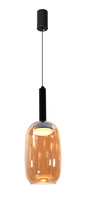 Lampa wisząca Bueno szklana bursztynowy klosz pojedyncza GX53
