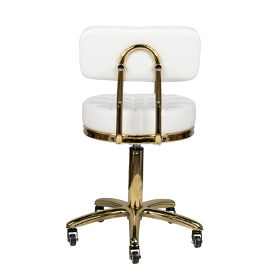 Taboret kosmetyczny Gold AM-961 biały 131988
