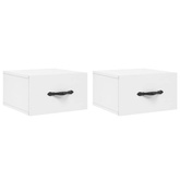 vidaXL Wiszące szafki nocne, 2 szt., białe, 35x35x20 cm model standard