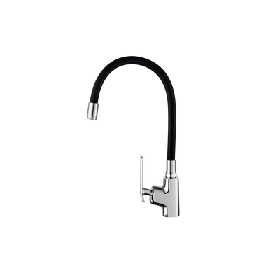 Bateria zlew. ligaria z elastyczną wylewką, chrom/czarny BZ-39-008-L Invena