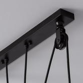 Lampa Wisząca Retro Czarna Abruzzo Monte 3xE27