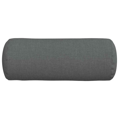 Poduszki Wałkowe 2 pcs Ciemnoszary ? 15 x 40 cm tkanina