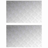 Stopień Prostokątny 2 pcs Srebrny 80 x 50 cm Aluminium