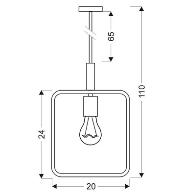 Lampa wisząca biała regulowana wysokość 60W E27 Frame 31-73563