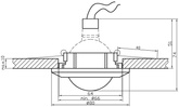 Nowoczesna oprawa wpuszczana MR16 SSO-01 NM/CH srebrna kryształowa + oprawka GU10