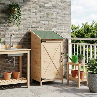 Shed ogrodowy naturalny 59,5 x 56 x 113,5 cm Drewno Świerkowe