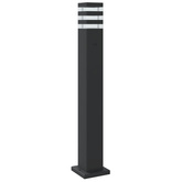 Zewnętrzna lampa stojąca z czujnikiem, czarna, 80 cm, aluminium