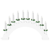 Świąteczny Łuk Świec z 10 Świecami LED Biały 47 x 5 x 29 cm
