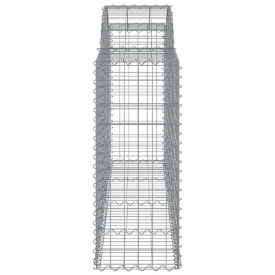 Kosze gabionowe, 5 szt, 200x50x100/120 cm, galwanizowane żelazo