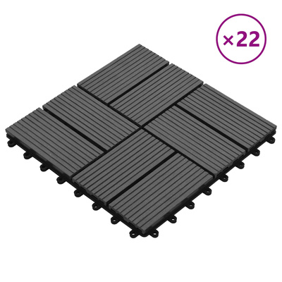 Płytka Tarasowa 22 pcs Szary 30 x 30 cm