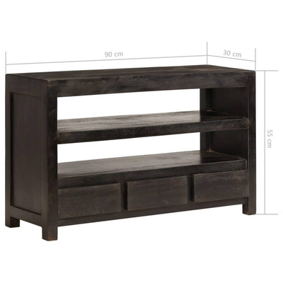 vidaXL Szafka pod TV, drewno akacjowe, 90 x 30 x 55 cm, ciemnobrązowa