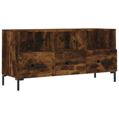 vidaXL Szafka pod TV, przydymiony dąb, 102x36x50 cm