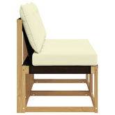 2 szt. Środkowa sofa ogrodowa Biały