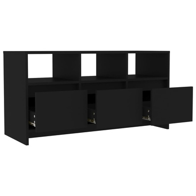 vidaXL Szafka pod TV, czarna, 102x37,5x52,5 cm, płyta wiórowa