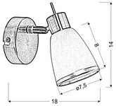 Kinkiet patynowy/biały lampa Regent 91-70012