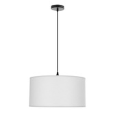 SHANTI lampa wisząca czarny 1x40W E27 abażur szary  31-38678
