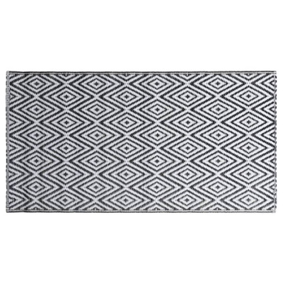 vidaXL Dywan na zewnątrz, biało-czarny, 160x230 cm, PP model standard