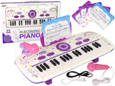 Elektryczne Pianino Keyboard Dla Dzieci Różowy Nuty USB MP3